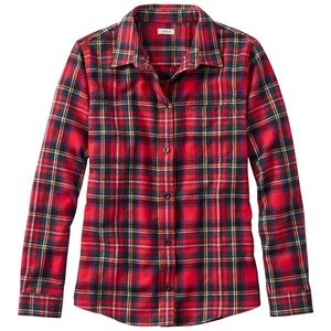 LL Bean Women’s Scotch Plaid Flannel Shirt